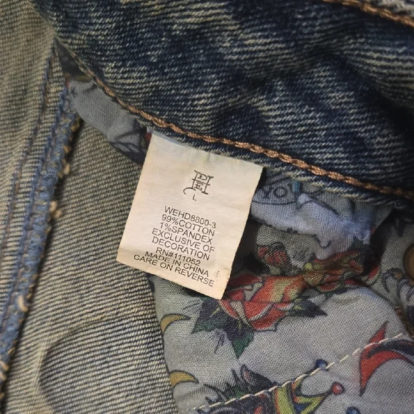 Ed Hardy Flare Jeans with Black Graphics - Picture 15 of 15